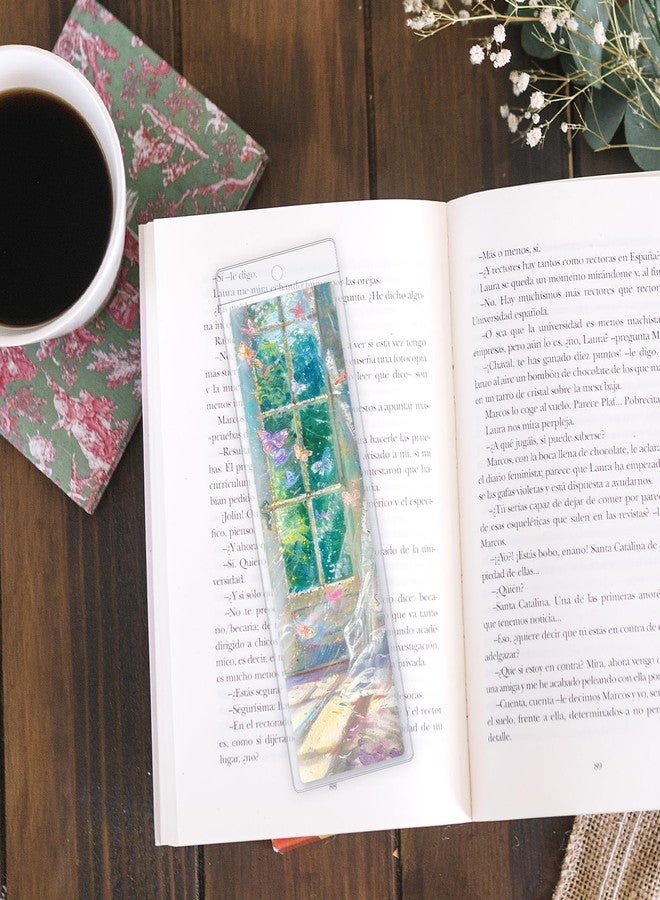 أسبيور مجموعة SBYURE من 36 قطعة من أغطية فواصل الكتب الشفافة، مقاس 7 × 2.3 بوصة، حامل فواصل كتب فارغ مع فتحة، مثالي لتزيين حفلات الزفاف وحفلات عيد الحب. - Image 4