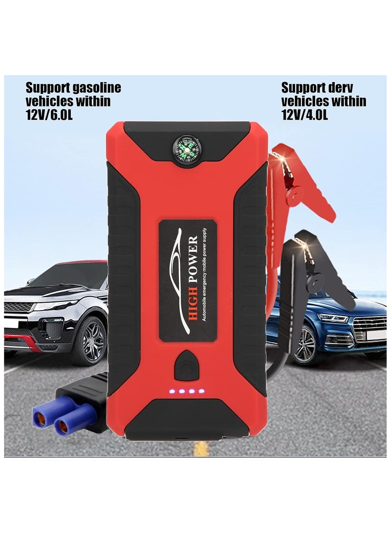 Generic Car Starter, 20000mAh 12V Car Battery Amplifier Kit with Smart Display Jumper Cables for Up to 6-Liter Petrol and 4-Liter Diesel Engines, Portable Power Bank Charger with LED Flashlight  - Image 2