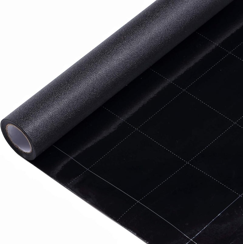 VELIMAX Static Cling Total Blackout Window Film Privacy Room Darkening Window Tint Black Window Cover 100% Light Blocking No Glue (23.6 x 157.4 inches) - Image 1