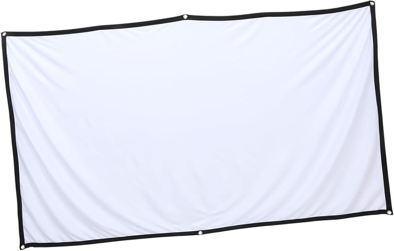 Portable Projection Screen for Outdoor Camping Home Theater Office Black Fabric - Image 1