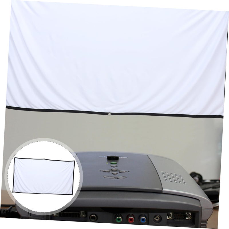 Portable Projection Screen for Outdoor Camping Home Theater Office Black Fabric - Image 3