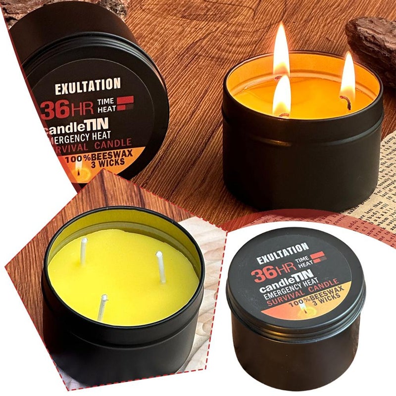 Upgraded 3x Brighter Disaster Prevention Emergency Three-Wick Emergency Candle, Power Outage Survival Light, Picnic and Family Essential - Image 4