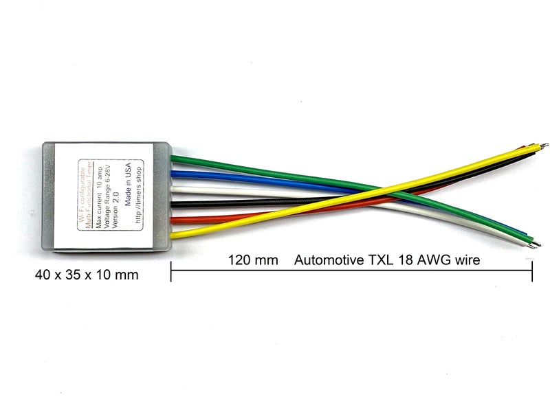 Timers.Shop Timer WiFi 10 AMP 6V 12V 18V 24V TIME ON Off DELAY CONFIGURABLE, Cycling and Optional Trigger - Image 3