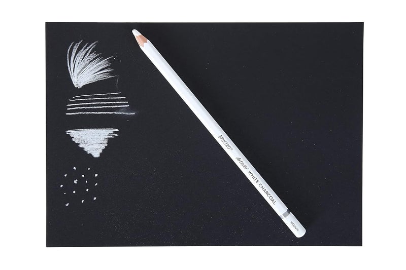BRUSTRO BRUSTRO Artists Coloured Pencils Black White Set of 6 3 Whites and 3 Blacks Ideal for Students and Adults Color Sketching Shading Drawing Blending Mandala Art School Office Use  - Image 3