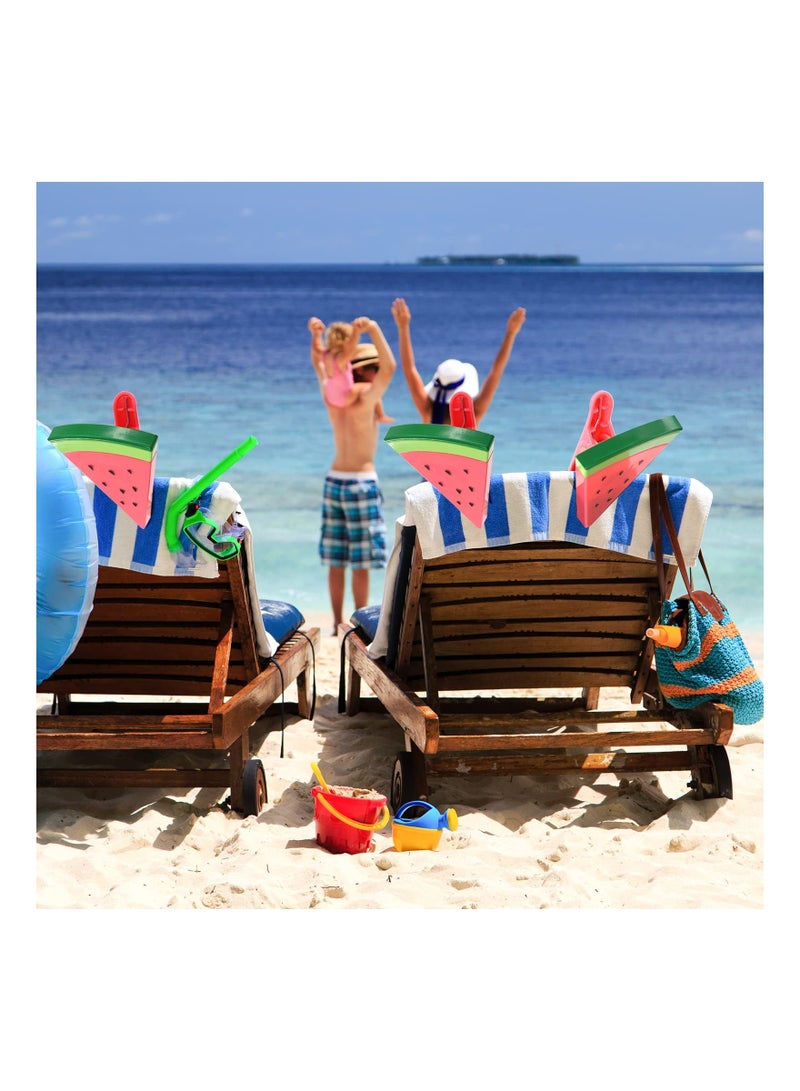 4PCS Durable Beach Towel Clips for Sunbeds, Fashion Style Towel Clips Heavy Duty Plastic Sunbed Towel Clips Beach Vacation Sun Lounger Towel Clips Beach Trip Towel Clips for Sunloungers Pool Chair - Image 3