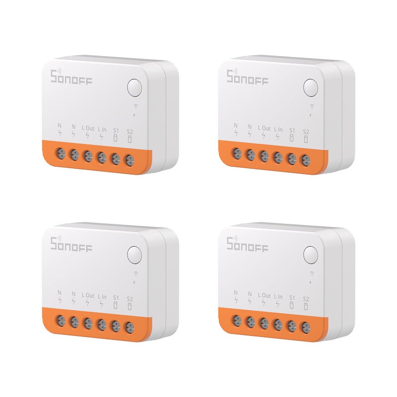 SONOFF MINIR4 10A Smart WiFi Extreme Wireless Light Switch,Universal DIY Module for Smart Home Automation Solution, Compatible with Alexa & Google Home, No Hub Required,4 Pack - Image 1