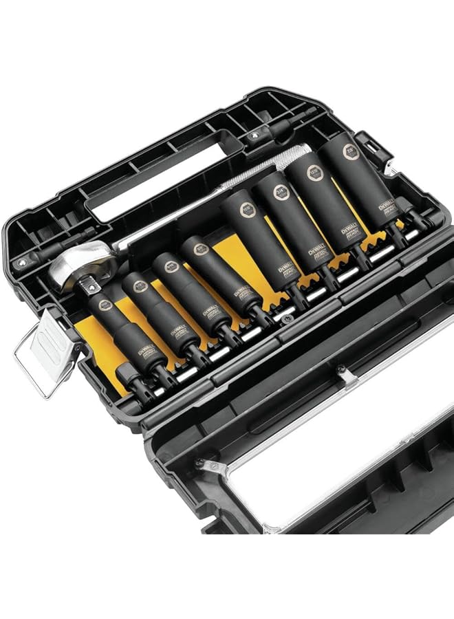 DEWALT Impact Socket Set Sae 10 Piece Metal Grey 1 2 Inch Dw22812 - Image 1