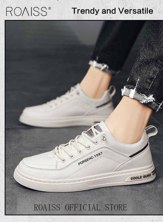 roaiss Casual Cortical Loafers Shoes for Men Versatile Slip On Solid Leather Sneakers Breathable and Soft Flat Sports Shoe  - Image 4