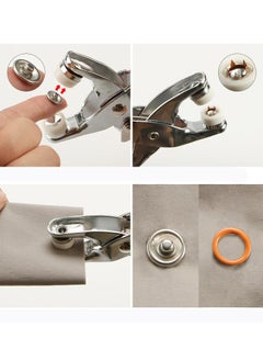 BEILINGDUN 100 Sets Sewing Snaps Fasteners Kit 9.5mm Metal Prong Ring Button with Fastener Pliers Tool for Sewing and Crafting  - Image 4