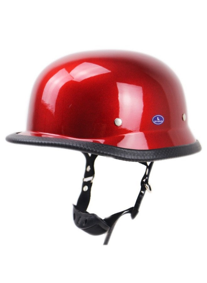 Red Men's And Women's Summer Half Helmet Retro Electric Scooter Helmet Half Helmet Wwii German Helmet Outdoor Riding Helmet Bowl Helmet 307 Helmet