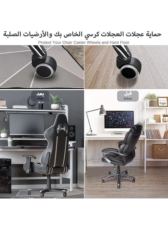 Hihonor Office Chair Mat Under Desk Chair Mats Large Anti-Slip Floor Protector Rug for Hardwood Tile Floor, Wear-resistant Computer Chair Mat Heavy Duty Gaming Rolling Chair Carpet for Work Home (150*100cm) - Image 3