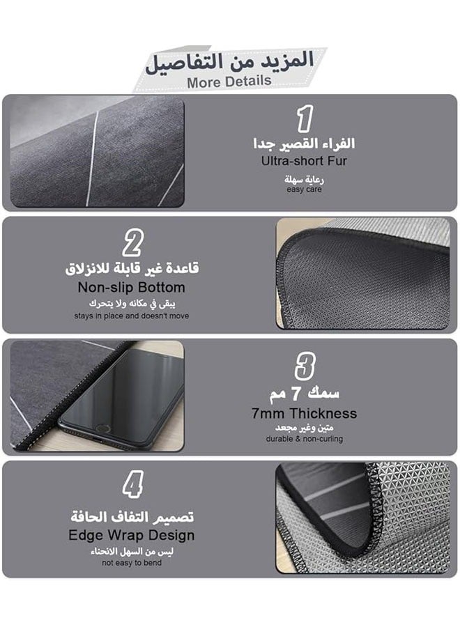 Hihonor Office Chair Mat Under Desk Chair Mats Large Anti-Slip Floor Protector Rug for Hardwood Tile Floor, Wear-resistant Computer Chair Mat Heavy Duty Gaming Rolling Chair Carpet for Work Home (150*100cm) - Image 4