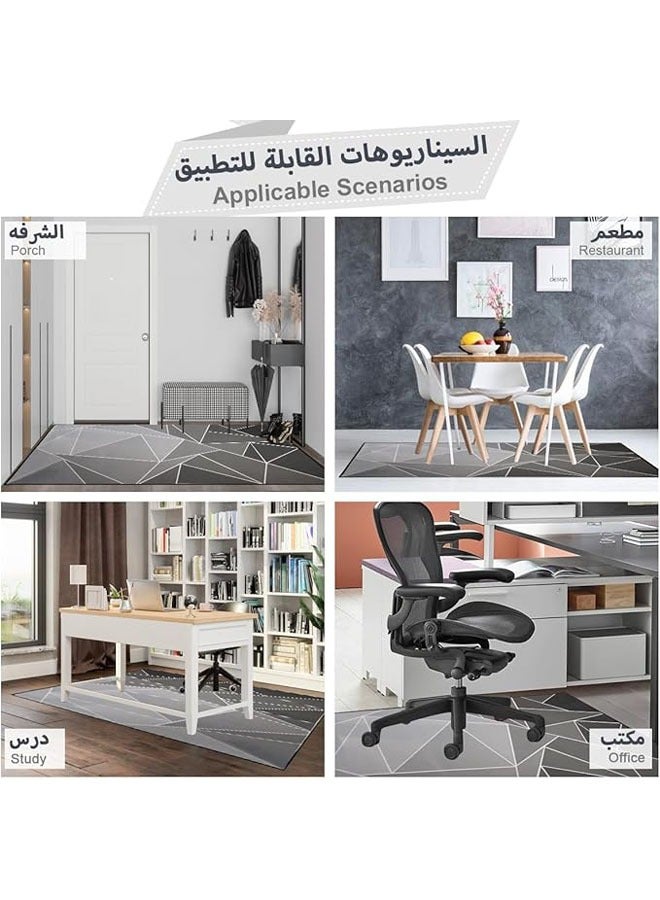 Hihonor Office Chair Mat Under Desk Chair Mats Large Anti-Slip Floor Protector Rug for Hardwood Tile Floor, Wear-resistant Computer Chair Mat Heavy Duty Gaming Rolling Chair Carpet for Work Home (150*100cm) - Image 5