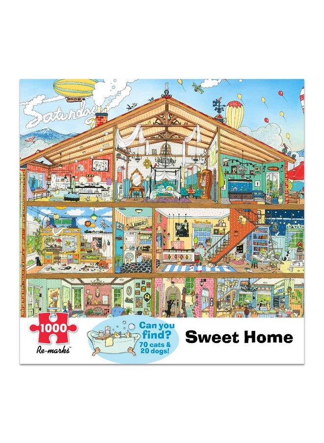 Re-marks Sweet Home Architecture Puzzle, 1000-Piece Puzzle for All Ages - Image 1
