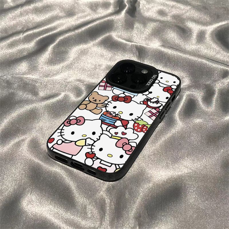 Apple iPhone 16 Pro Phone Case, TPU Shockproof, Stylish, Creative Cartoon Fruit Basket Bow Cat Anti-drop Phone Case - Image 3