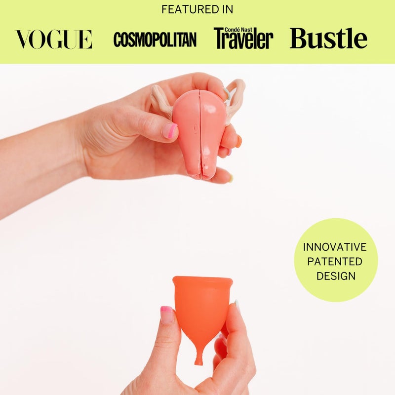Pixie Cup Pixie Menstrual Cup & Disc Duo - Ranked 1 for Most Comfortable Reusable Period Cup & Disc - Buy One We Give One - Includes Ebook Guide  Flushable Wipes  Lube  Sanitizer & Storage Bag - Image 4