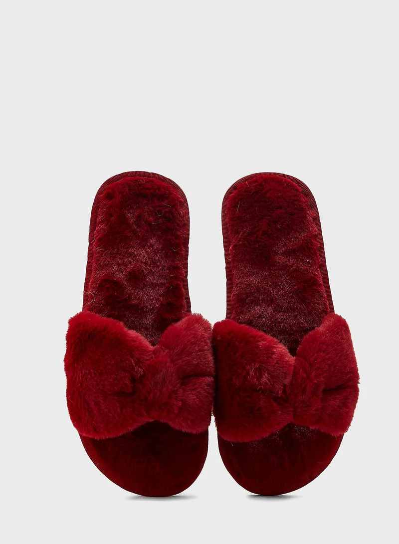 Ginger Bow Slippers