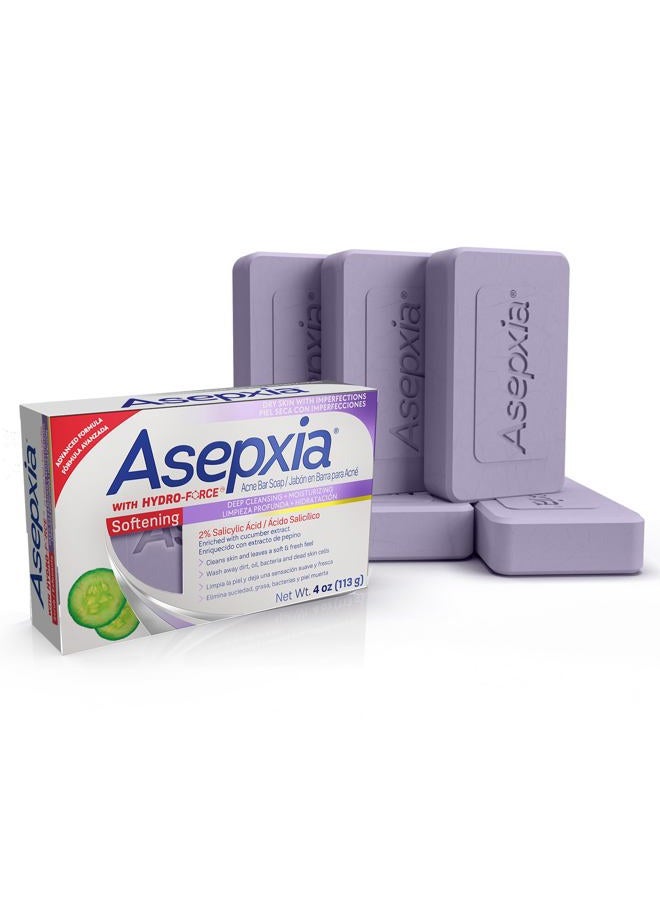 Asepxia صابون تنظيف ناعم، 4 أونصة مجموعة متعددة (عبوة من 5) - Image 1