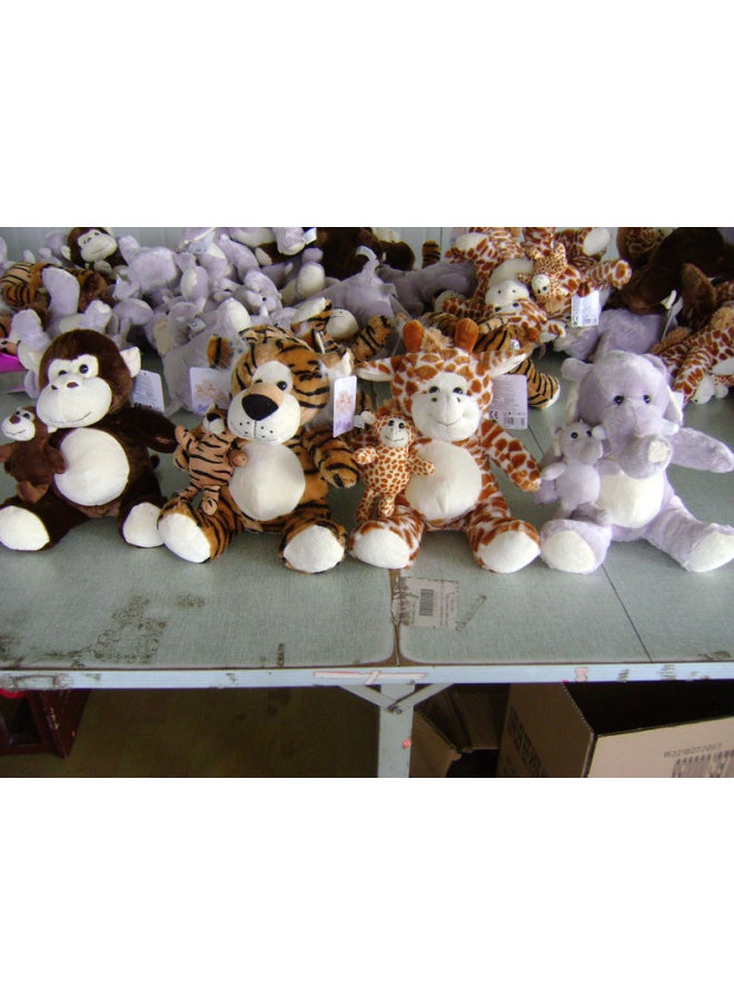 null - Specializes In Producing And Selling 30cm Plush Giraffe Tiger Bear Five Animal Handbag-Color:Blue - Image 1