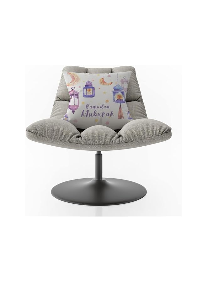 The Bros Linen Ramadan Mubarak Pillow Covers, 18x18 Set of 4 Lattern Moon Floral Throw Pillow Case, Ramadan Decorations Cushion Cover, Bed Couch Sofa Pillow, Car Chair Pillow - Image 5