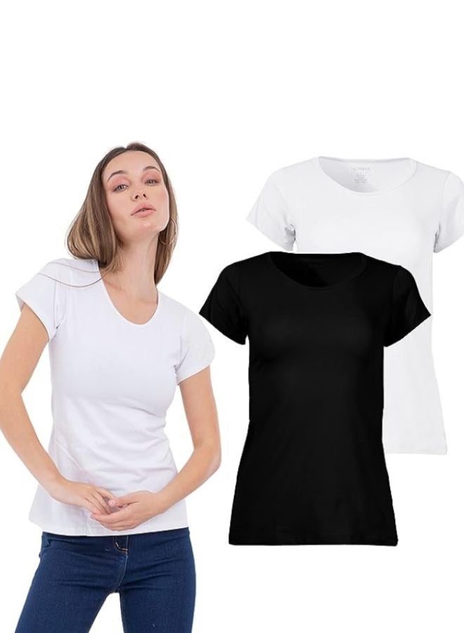 Carina Set of 3 short sleeve cotton T-shirts