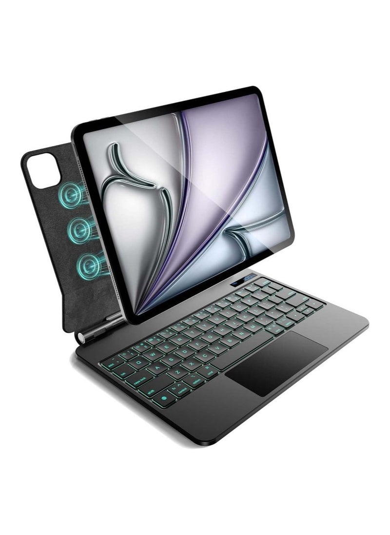 Protect PROTECT Magnetic Tablet Keyboard for iPad Pro 12.9-inch | Bluetooth, Trackpad, Backlit, Grey – Model: HL118-129  - Image 1