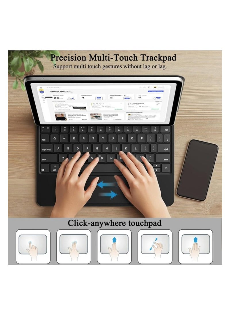Protect PROTECT Magnetic Tablet Keyboard for iPad Pro 12.9-inch | Bluetooth, Trackpad, Backlit, Grey – Model: HL118-129  - Image 2