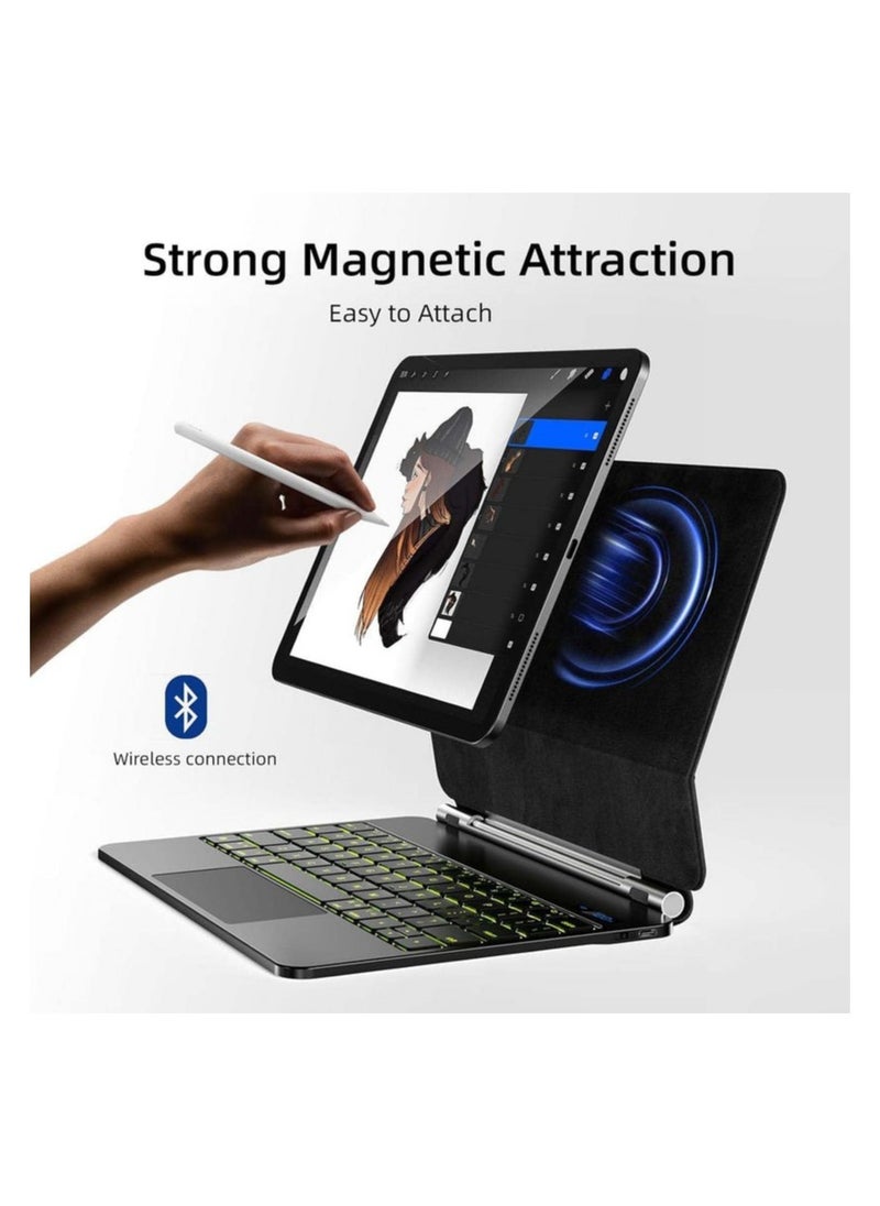 Protect PROTECT Magnetic Tablet Keyboard for iPad Pro 12.9-inch | Bluetooth, Trackpad, Backlit, Grey – Model: HL118-129  - Image 5
