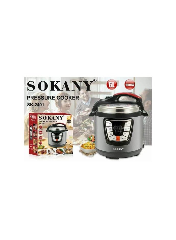 Sokany Multi-Function Pressure Cooker, 6L/1000W - (Sk-2401) - Image 1