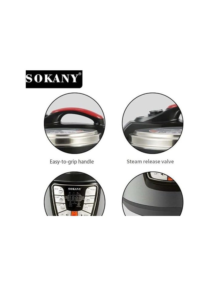 Sokany Multi-Function Pressure Cooker, 6L/1000W - (Sk-2401) - Image 4