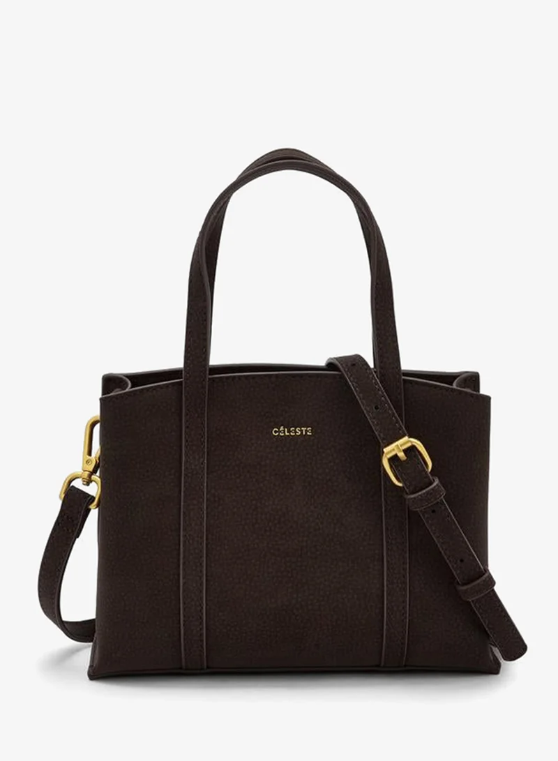 Textured Tote Bag With Double Handles