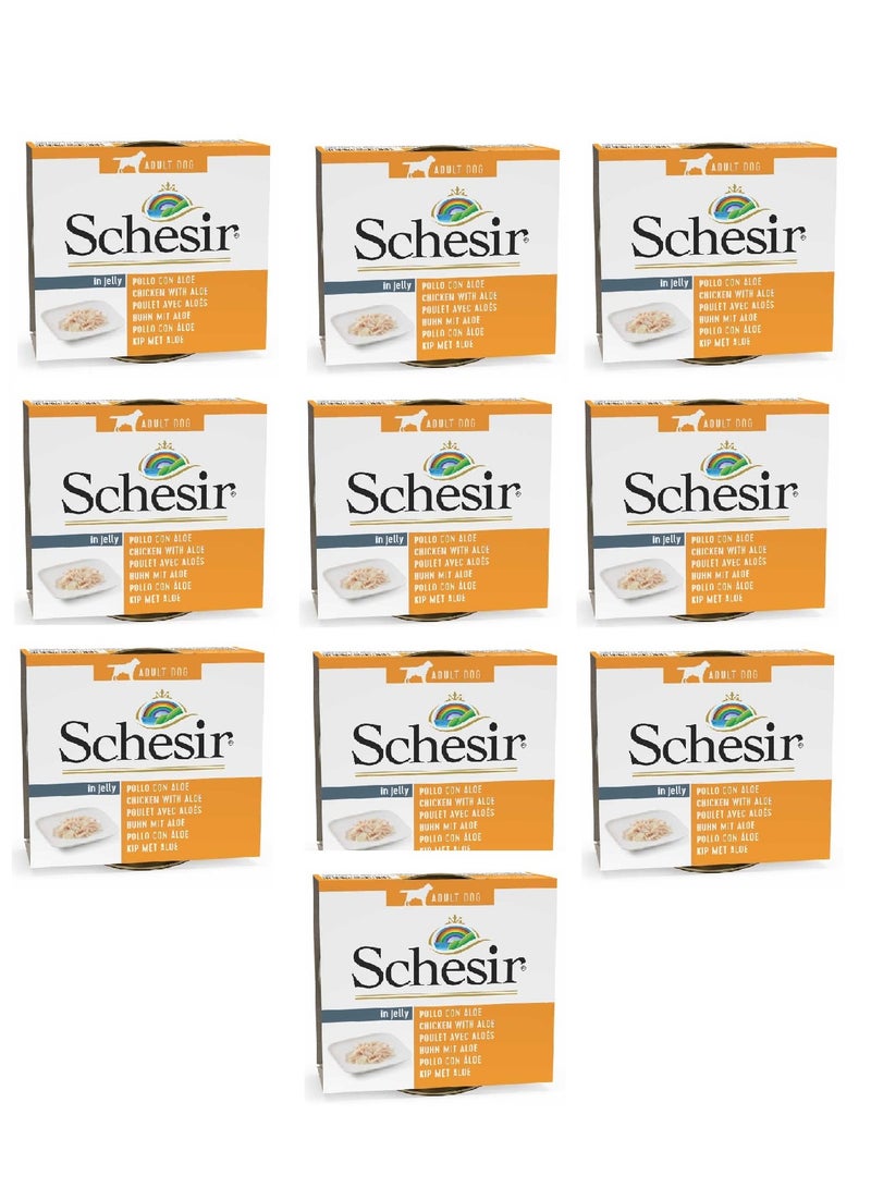 Schesir Dog Wet Food-Chicken Fillets With Aloe[Weight - 150g] - Image 1