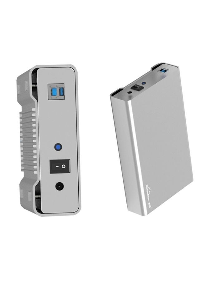 Blueendless U35Q 3.5 Inch Full Metal Mobile Hard Disk Box Type-C/Usb3.0 SATA Serial Desktop PC External Hard Disk Box EU Plug (USB 3.0) - Image 3
