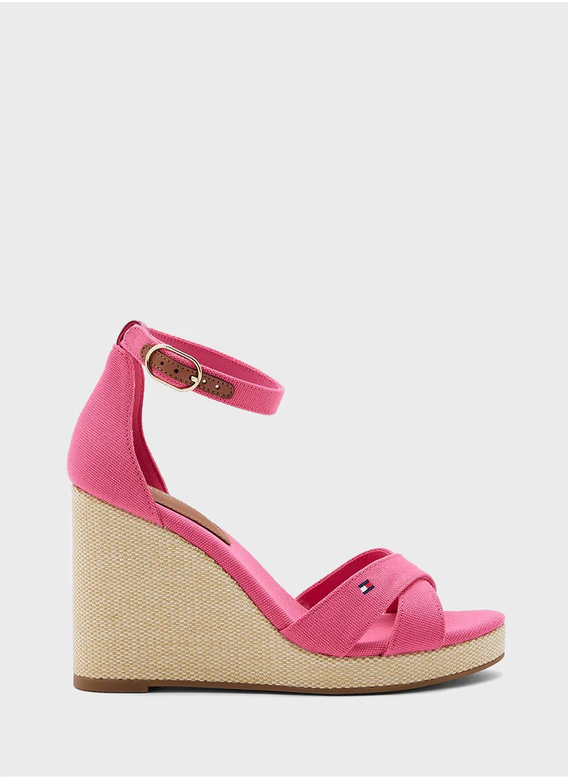 TOMMY HILFIGER HIGH WEDGE CRISS CROSS ESPADRILLES