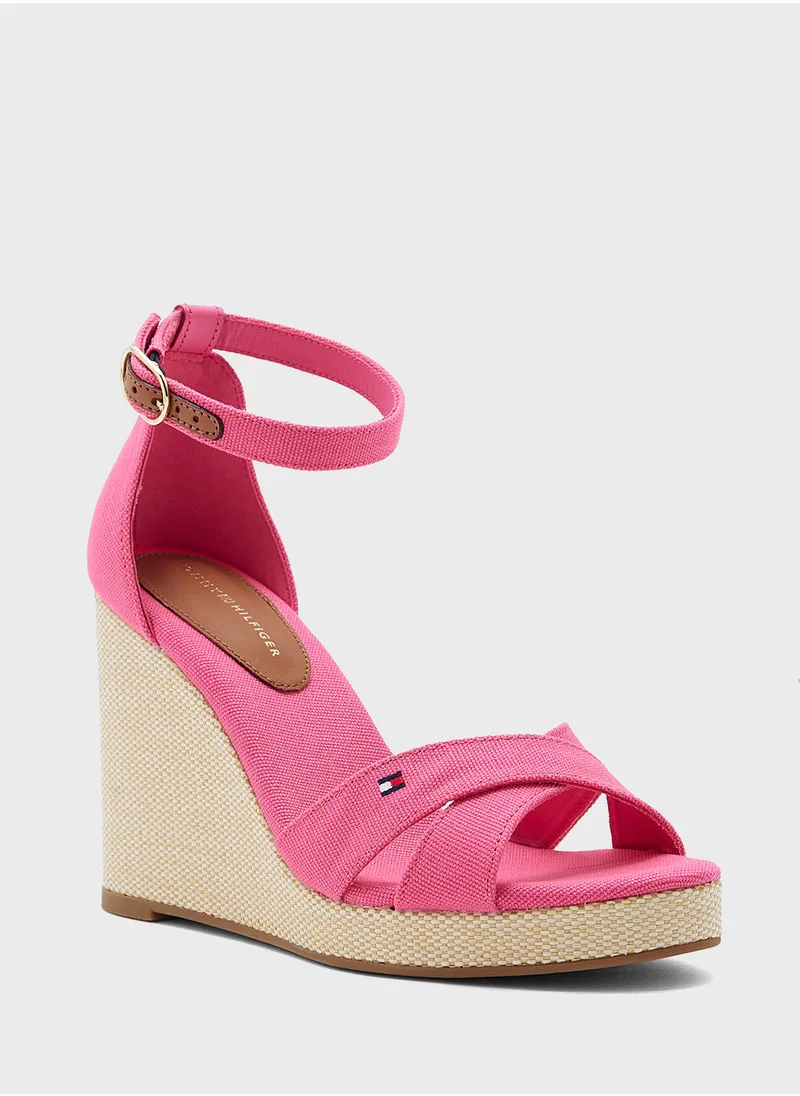 TOMMY HILFIGER HIGH WEDGE CRISS CROSS ESPADRILLES