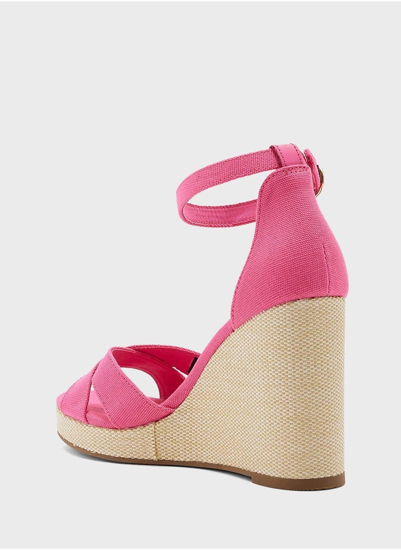 TOMMY HILFIGER HIGH WEDGE CRISS CROSS ESPADRILLES  - Image 4