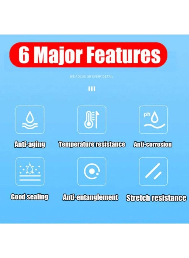 خرطوم دش سوبر تشارج من الفولاذ المقاوم للصدآ، قطعة واحدة بطول 1.5 م من ماووسون، فضي، 14 ملم × 6 ملم - Image 3