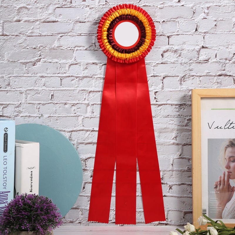 First Place Rosette: 1 Red Exquisite Ribbon Badge - Delicate Appearance Winner Medal for School Class Sporting Science Fair Competitions - Image 2