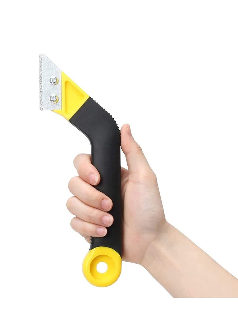 SYOSI - Grout Remover Knife Tile Grout Saw Angled Grout Scraping Rake Tool with 3 Pieces Extra Blades Replacement for Tile Cleaning Grout Remover Knife - Image 1