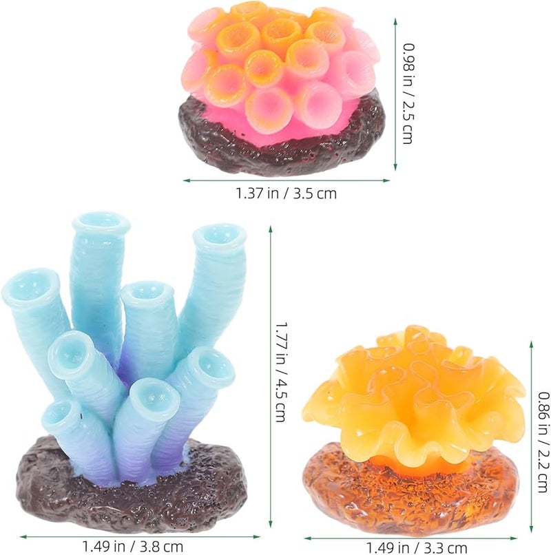 6Pcs Realistic Colorful Coral Reef Aquarium Decorations Fade Resistant DIY Fish Tank Ornaments - Image 3