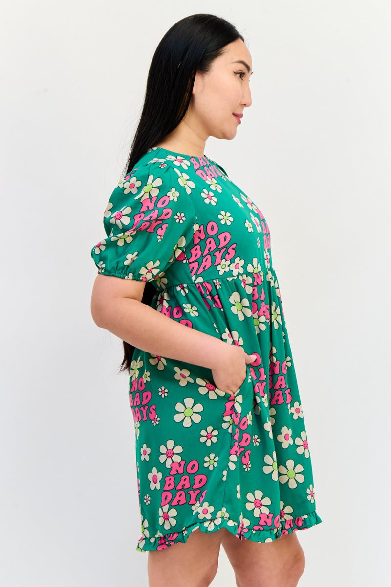 ONLY Women Floral Print Casual Mini Dress, Multicolor - Image 3