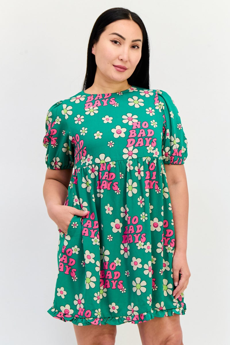 ONLY Women Floral Print Casual Mini Dress, Multicolor - Image 1