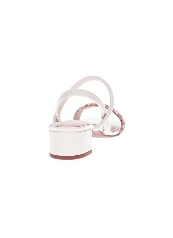 MOLECA Moleca Ladies Low Heel Sandals Off White | Made In Brazil