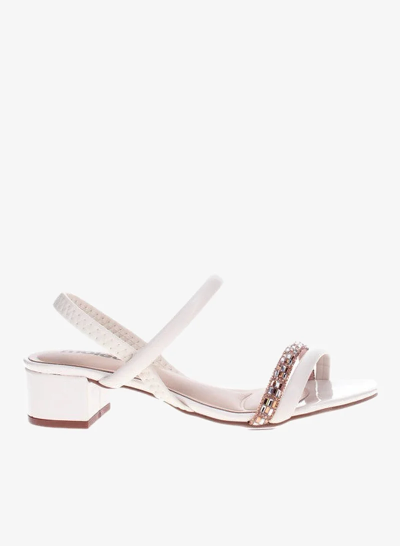 MOLECA Moleca Ladies Low Heel Sandals Off White | Made In Brazil