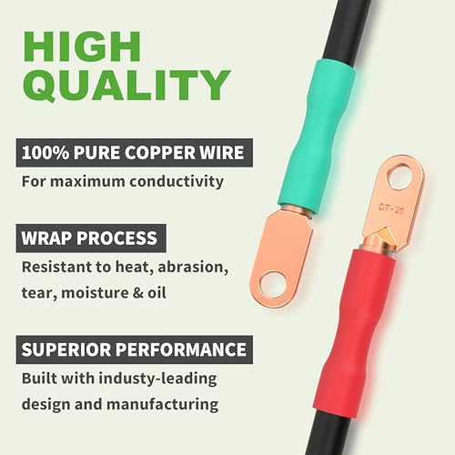 9.99WORLD MALL Golf Cart Battery Cable Set (Club Car DS) - Image 4