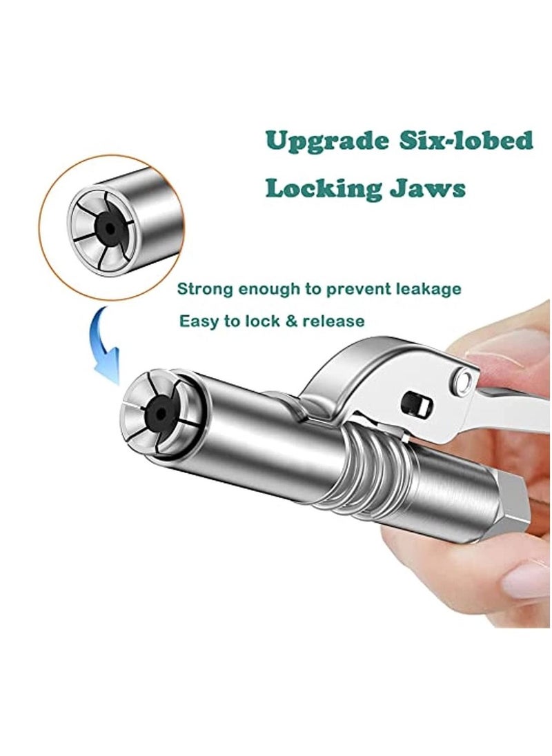 OIMG Grease Gun Coupler Fast To Lock And Release Grease Gun Universal Oil Filler 12000 PSI High Pressure Lubricant Gun Coupler 1/8" NPT Grease Gun Fitting  - Image 5