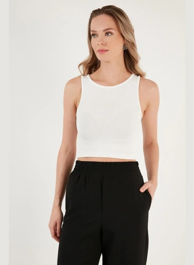 Lela Lela Ribbed Super Crop Knitted Tank Top Women's Tank Top 5865554