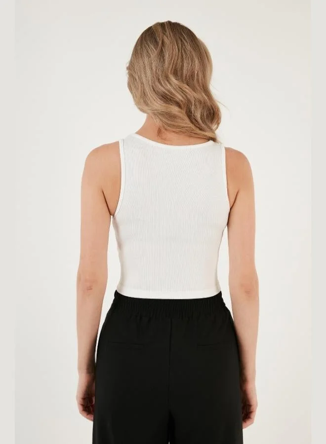 Lela  Lela Ribbed Super Crop Knitted Tank Top Women's Tank Top 5865554 for Women | Best Price UAE