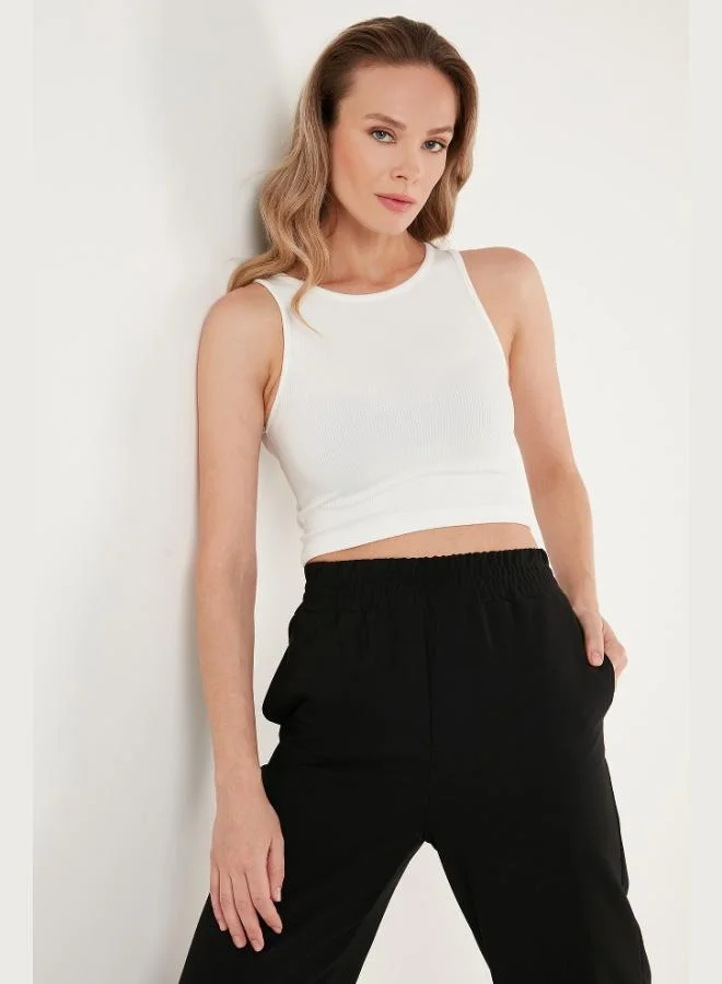 Lela Lela Ribbed Super Crop Knitted Tank Top Women's Tank Top 5865554