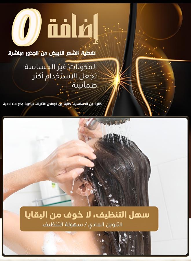 أداة تلوين الشعر – تغطية الشعر الأبيض، إخفاء الجذور الرمادية، مقاوم للماء والعرق، تلوين مؤقت، سهل الاستخدام في المنزل، يُغسل بالشامبو، للرجال والنساء - Image 4